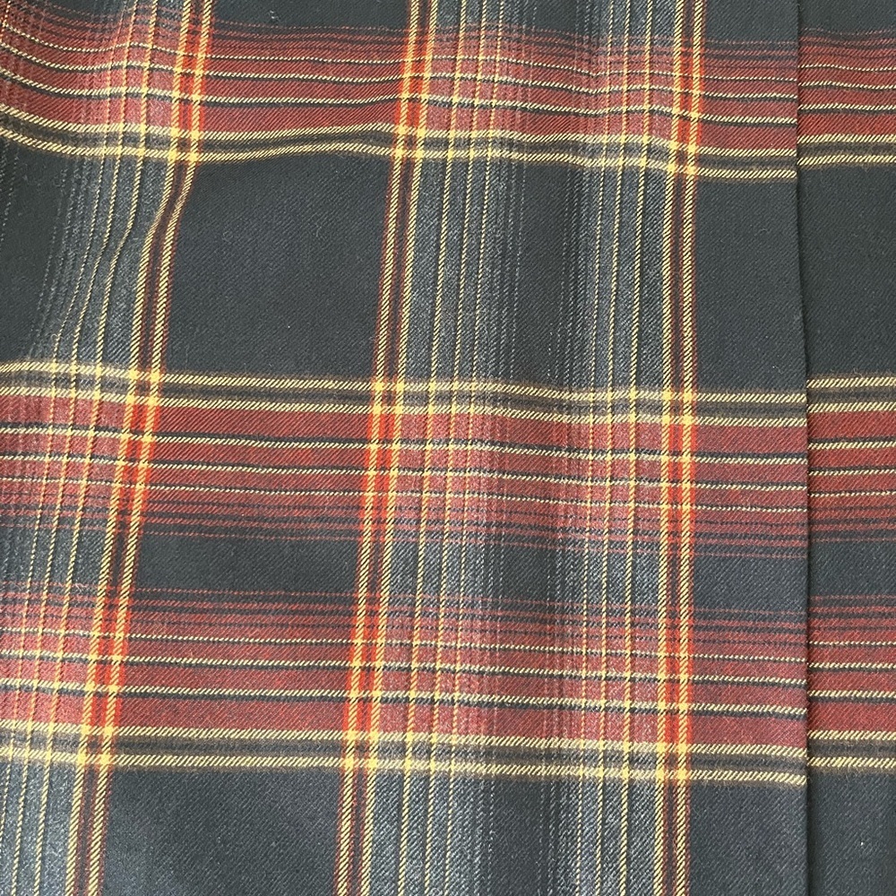 Talbots Tartan Plaid Wool Skirt with Leather Detail - Picture 6 of 8